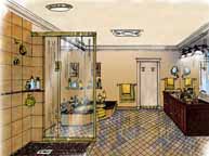 Bathroom Interior Marker Rendering. Roanoke, Virginia. Bathroom Interior Marker Rendering. Roanoke, Virginia.