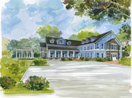 Residential Watercolor Rendering, New York. Residential Watercolor Rendering, New York.