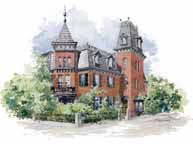 Historic Building Watercolor. Philadelphia, PA. Historic Building Watercolor. Philadelphia, PA.
