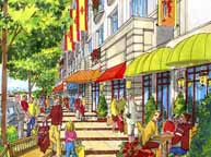 Streetscape rendering of a proposed project in NJ. Streetscape rendering of a proposed project in NJ.