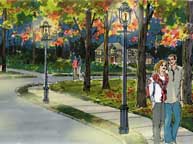 Romantic Streetscape Rendering. Chandler, Arizona. Romantic Streetscape Rendering. Chandler, Arizona.
